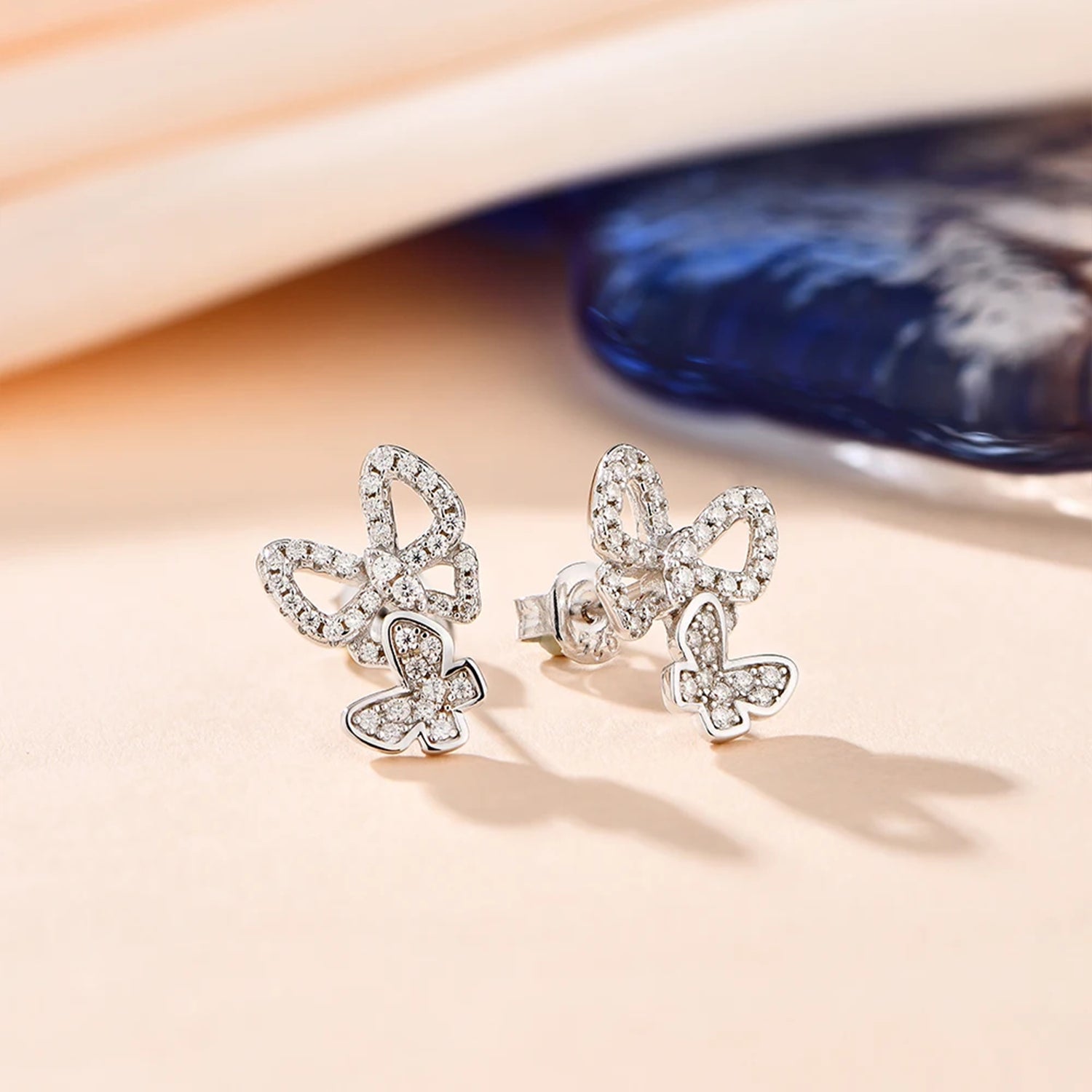Enchanted Butterfly Moissanite Stud Earrings